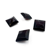 Cherry Amber Faceted Square Diamond Cut Stone