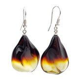 Gradient Amber Wave Dangle Earrings Sterling Silver
