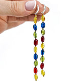 Multi-Color Amber Small Nugget Dangle Earrings