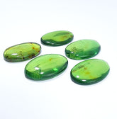 Green Amber Handmade Free Shape Cabochons