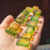 Green Amber Handmade Rectangular Cabochons