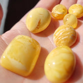 Milky Amber Free Shape Cabochons