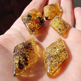 Fossil Amber Rhombus Shape Cabochons