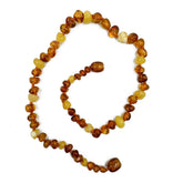 "KIDDO" Milky & Cognac Amber Baroque Beads Baby Necklace