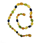 "KIDDO" Multi-Color Amber Small Nugget Baby Necklace