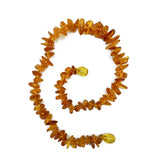 "KIDDO" Cognac Amber Chips Beads Baby Necklace