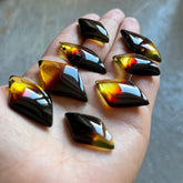 Gradient Amber Rhombus Shape Cabochons