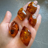 Cognac Amber Marquise Shape Cabochons