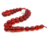 Red Amber Olive Free Shape Beads Islamic Prayer Beads