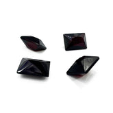 Cherry Amber Faceted Rectangular Diamond Cut Stone