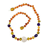 "KIDDO" Multi-Color Amber Baroque Beads Baby Necklace