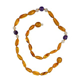 "KIDDO" Cognac Amber nuggets Beads Baby Necklace