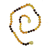 "KIDDO" Cherry & Lemon Amber Baroque Beads Baby Necklace