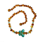 "KIDDO" Multi-Color Amber Baroque Beads Baby Necklace