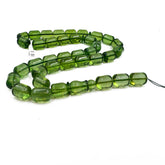Green Amber Barrel Shape 13 mm Islamic Prayer Beads