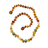 "KIDDO" Multi-Color Amber Baroque Beads Baby Necklace