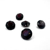 Cherry Amber Faceted Round Diamond Cut Stone