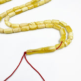 White with Yellow Amber Barrel Shape 5.5 mm Islamic Prayer