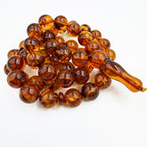 Cognac Amber Round 10.5 mm Islamic Prayer Beads