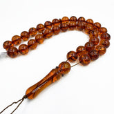 Cognac Amber Round Shape 12 mm Islamic Prayer Beads