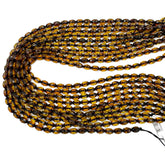2-toned Amber Faceted Olive Beads