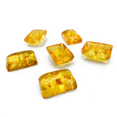 Lemon Amber Calibrated Rectangular Cabochons