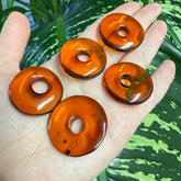 Cognac Amber Round Donut Free Shape Stone