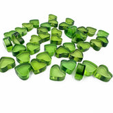 Green Amber Calibrated Heart Cabochon