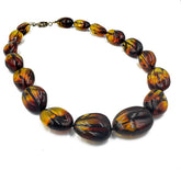Gradient Amber Free Shape Beads Necklace