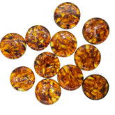 Cognac Amber Calibrated Round Cabochons