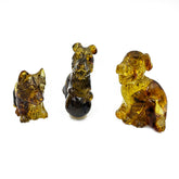 Cognac Amber Carved Dog Figurine