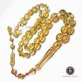 Transparent Amber Olive Shape 7 mm Islamic Prayer Beads