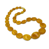Antique Amber Bean Beads Necklace