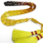 Gradient Amber Faceted Barrel Shape 8 mm mm Islamic Prayer Beads