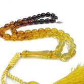 Gradient Amber Olive Shape 12x10 mm mm Islamic Prayer Beads