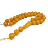Antique Amber Round Shape 11 mm Islamic Prayer Beads