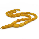 Antique Amber Barrel Shape 9.5 mm Islamic Prayer Beads