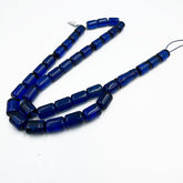 Blue Amber Barrel Shape Beads 8.5 mm Islamic Prayer Beads