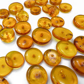 Cognac Amber Round Donut Free Shape Cabochons