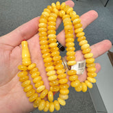 Yellow Amber Tablet Shape 10x5 mm Islamic Prayer Beads