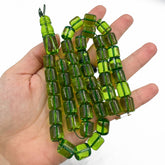 Green Amber Barrel Shape 10.5 mm Islamic Prayer Beads