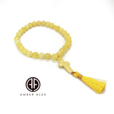 Milky Amber Round Beads Orthodox Christian Rosary With Cross Pendant