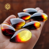 Gradient Amber Drop Cabochon