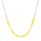 Milky Amber Nuggets Necklace Sterling Silver
