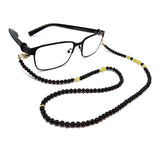 Milky And Cherry Amber Round Beaded Eyeglasses Chain