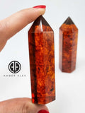 Cognac Amber Obelisk Stone