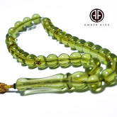 Green Amber Round Shape Beads 7mm Islamic Prayer Beads