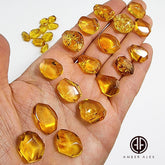 Cognac Amber Crystal Cut Stone