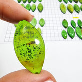 Green Amber Handmade Marquise Shape Cabochons