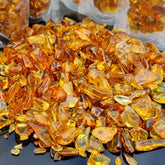 Light Cognac Natural Amber Free Shape Stone